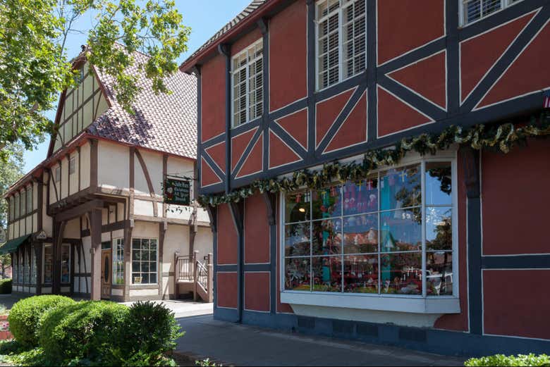 Escaparates de las tiendas de Solvang