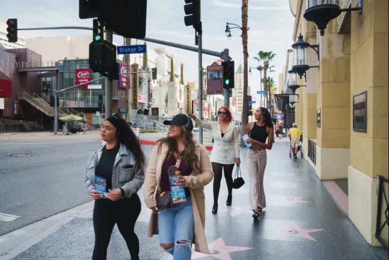 Disfrutando del Paseo de la Fama