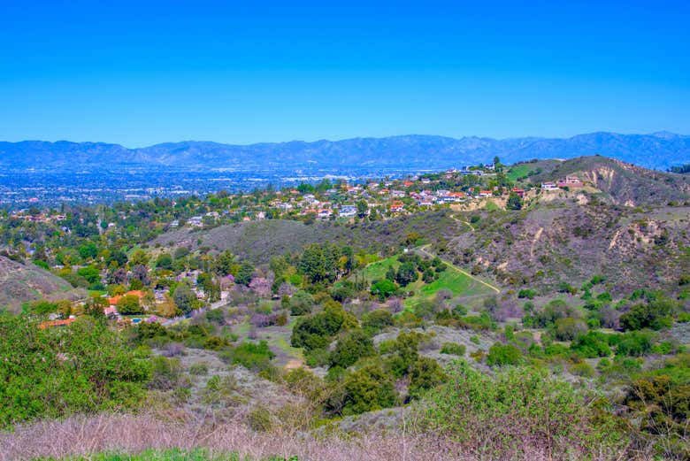 Vistas deslumbrantes do vale da Mulholland Drive