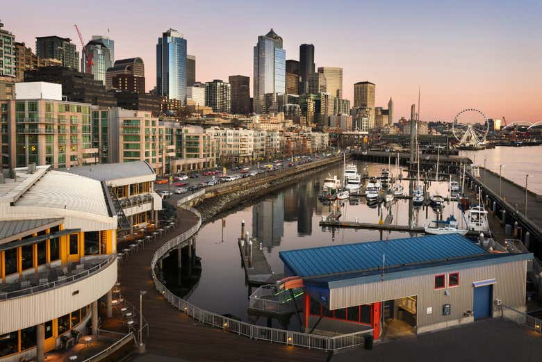 Sunset over Seattle