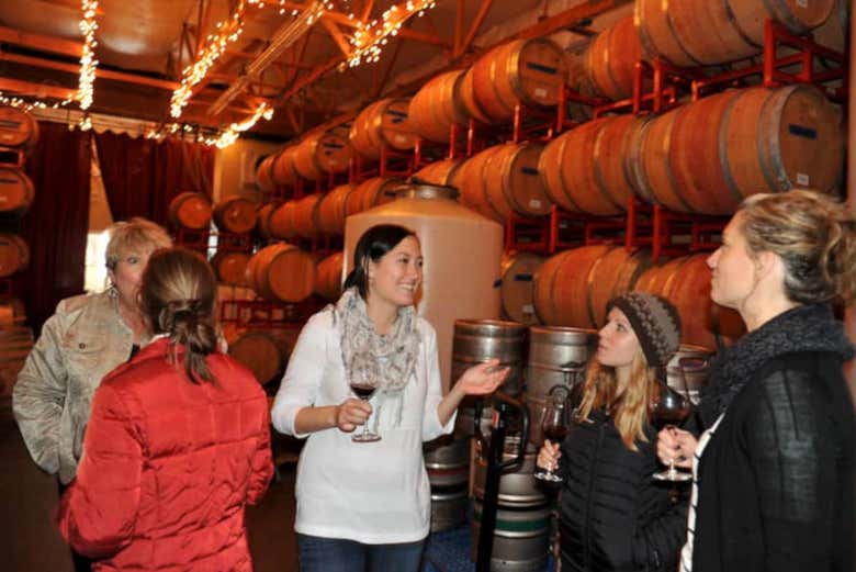 Desfrutando das adegas de Woodinville