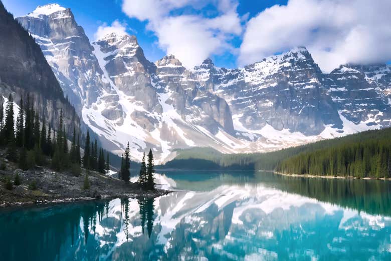 Lago Moraine, no Parque Nacional Banff