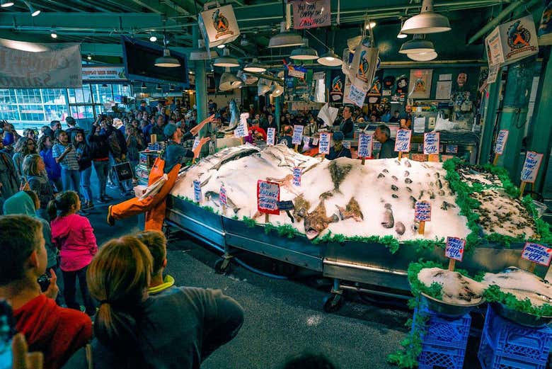 Espetáculo no Mercado Pike Place