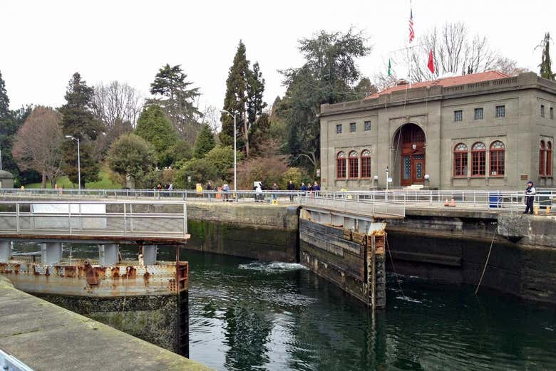 Edifícios nas margens do Lago Union