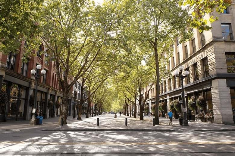 Walk along Occidental Avenue