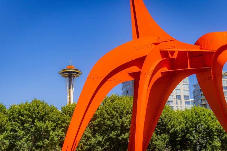 Sculpture orange dans Olympic Sculpture Park