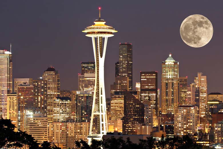 Space Needle de Seattle à noite