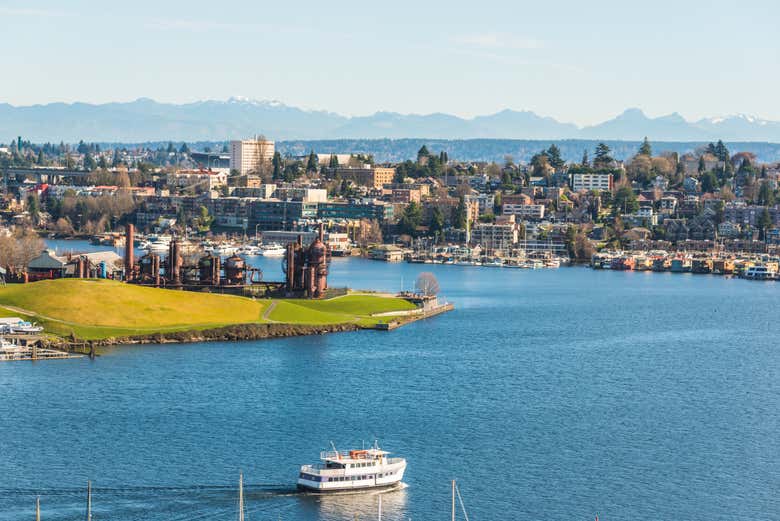 Vistas panorâmicas do Gas Works Park
