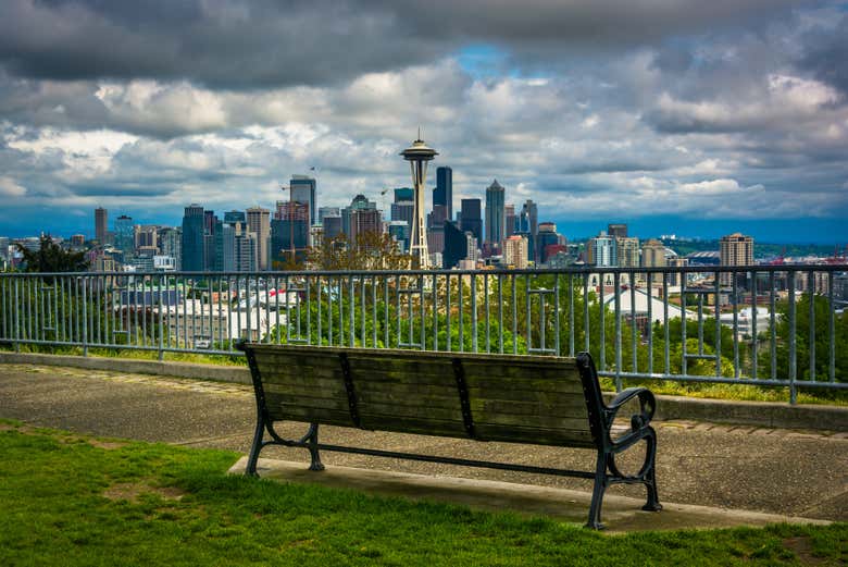 Vistas de Seattle do mirante do Kerry Park