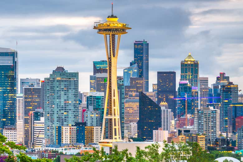Vue panoramique sur les buildings de Seattle