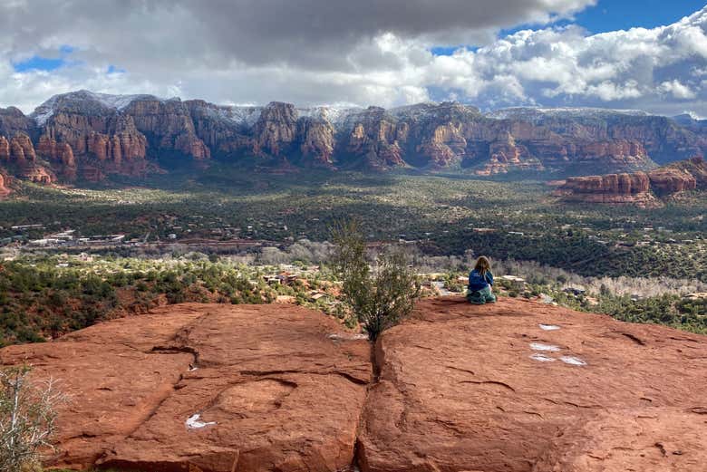 Take in the views from the Airport Mesa Overlook