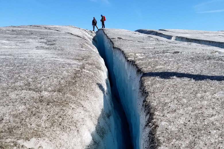 Admire the striking frozen layers