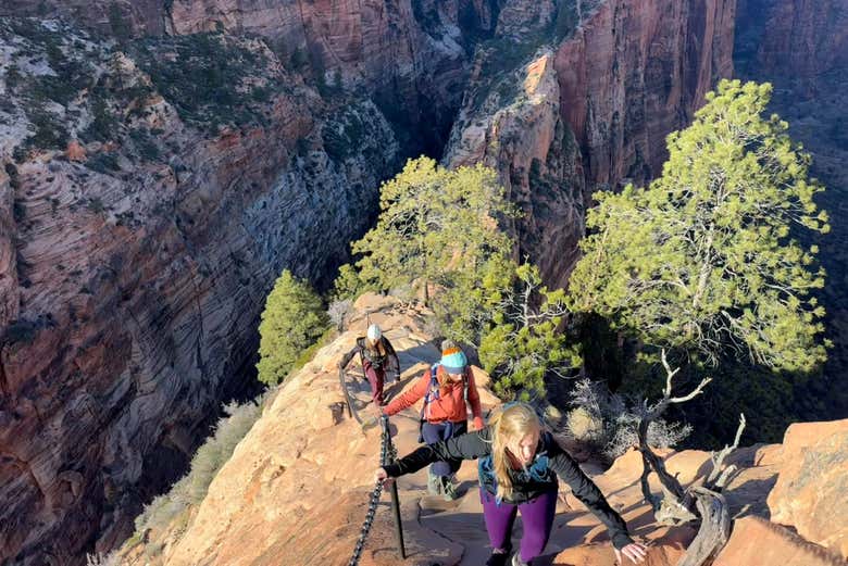 Una ruta de trekking desafiante por Angels Landing