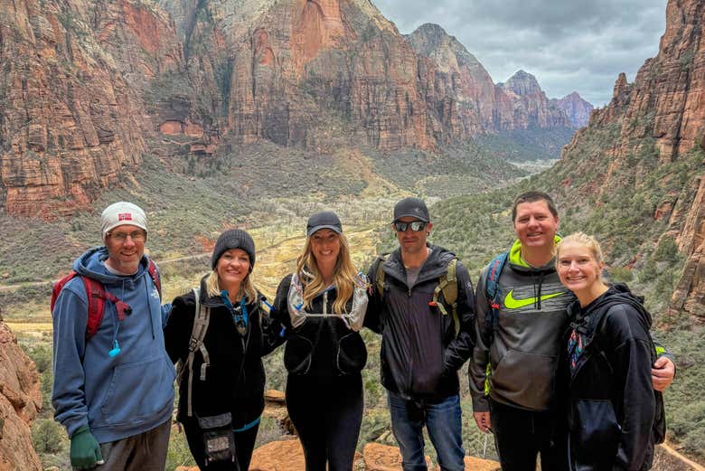 Grupo grupal en el Parque Nacional Zion
