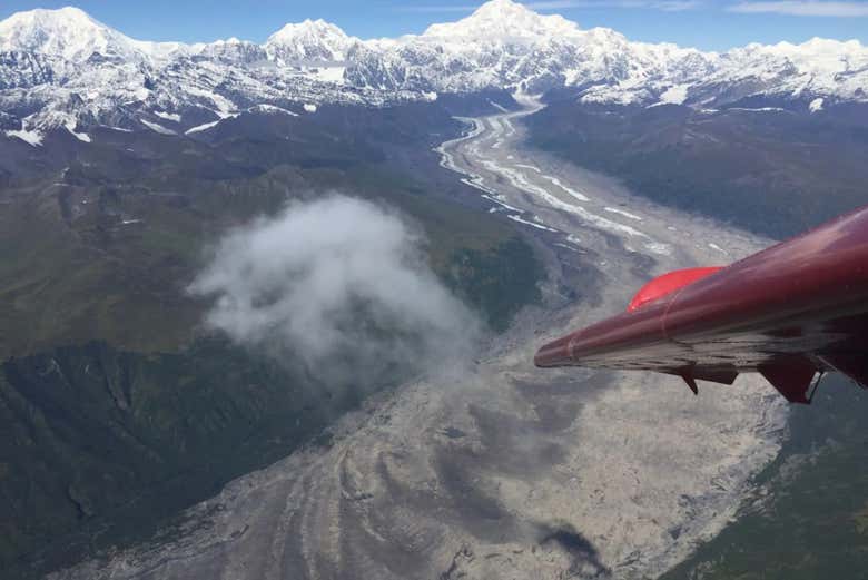 Sobrevolaréis en avioneta el monte Denali