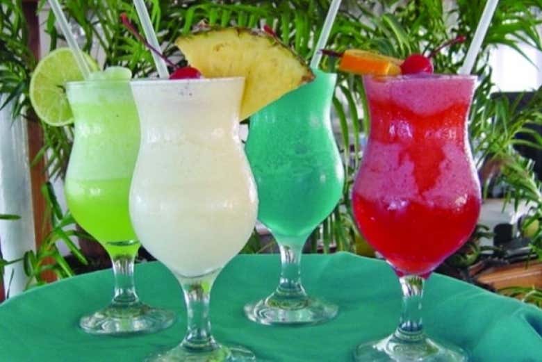 Enjoy the open bar on board