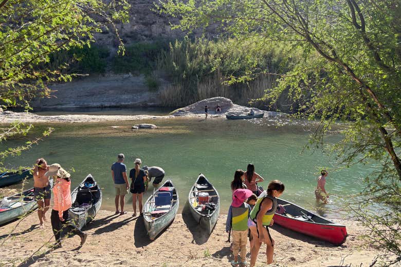 Lors de la pause au Rio Grande