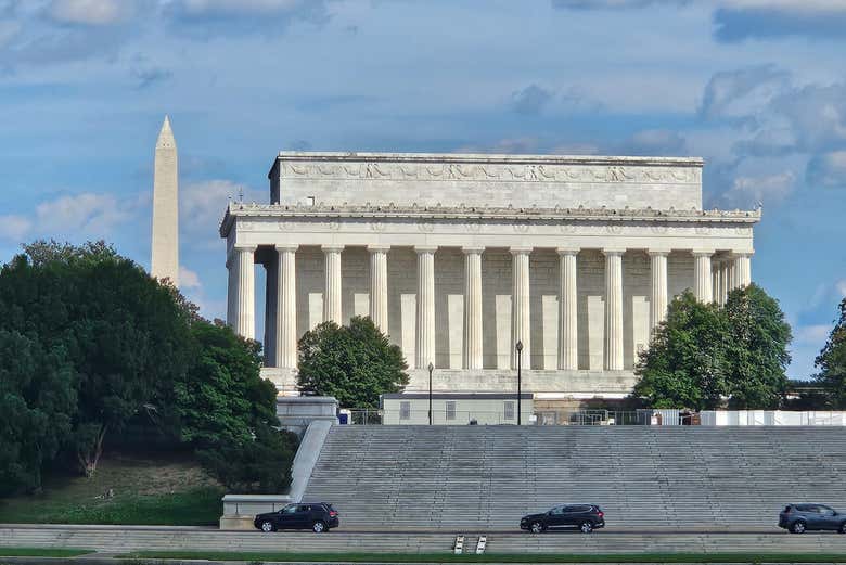 Monumento a Lincoln junto al Monumento a Washington