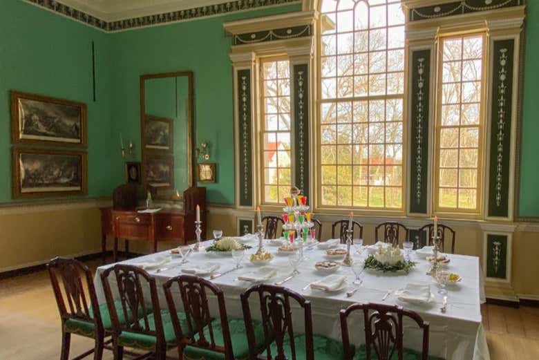 Interior de la mansió donde vivió George Washington