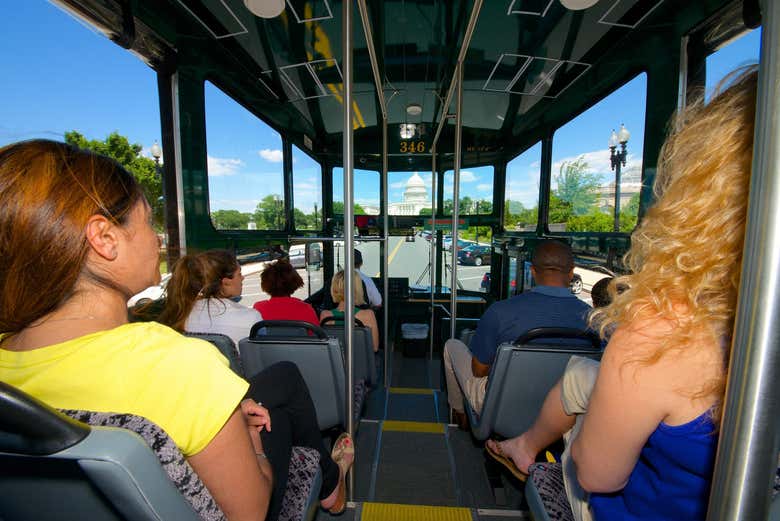 Intérieur du trolleybus