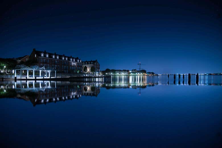 Old Town Alexandria at night