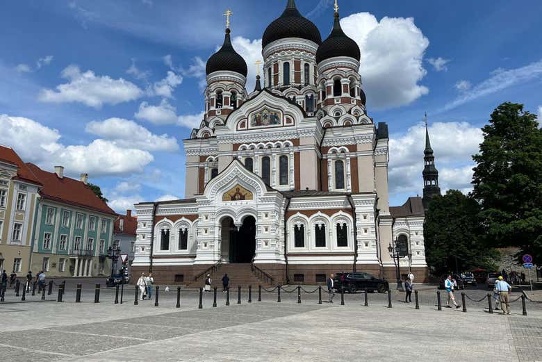 Admire the striking domes of the Alexander Nevsky Cathedral