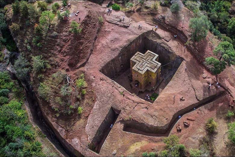 Vista aérea de Biet Giyorgis