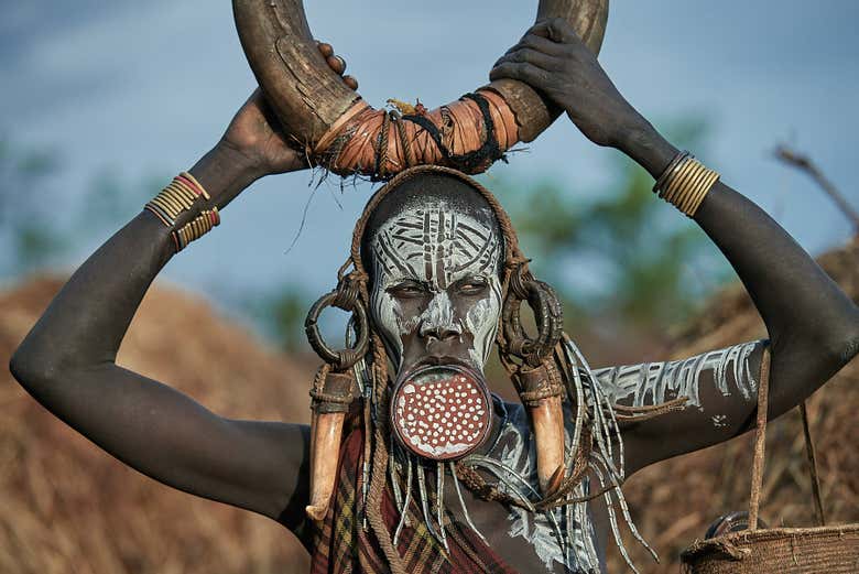 Mujer de la tribu Mursi