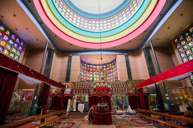 Interior del monasterio de Debre Libanos​ 