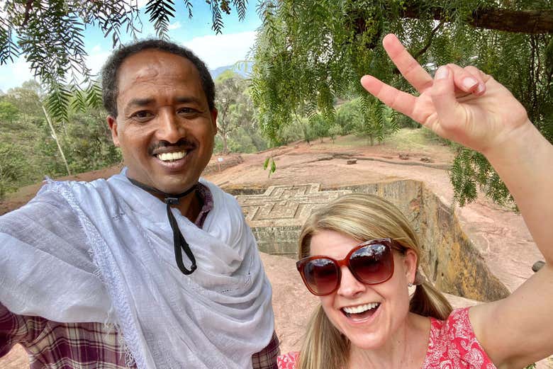 ¡Foto con el guía!