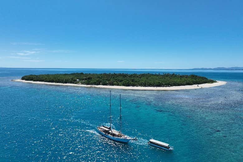 Llegando a la isla privada de Kadavu Lailai