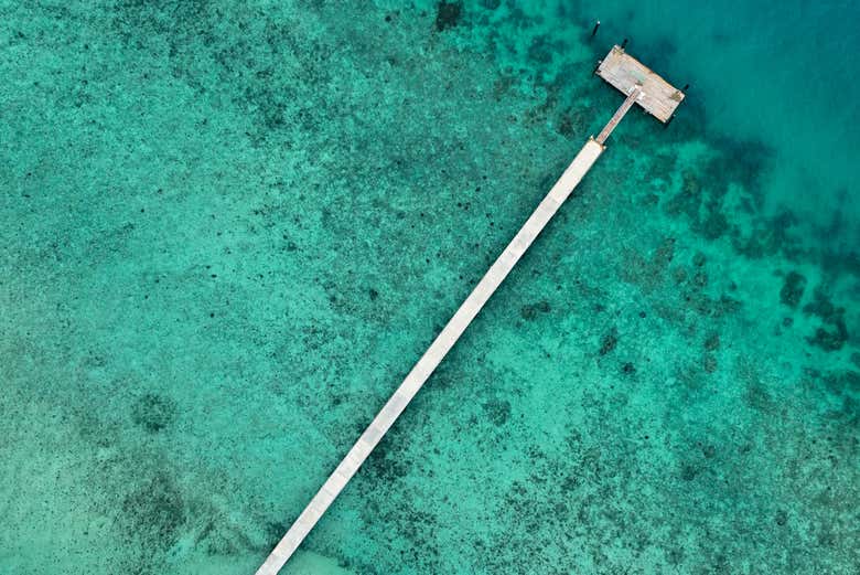 The jetty from above