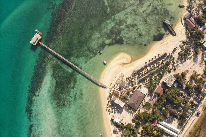 Aerial view of Lakawon Island