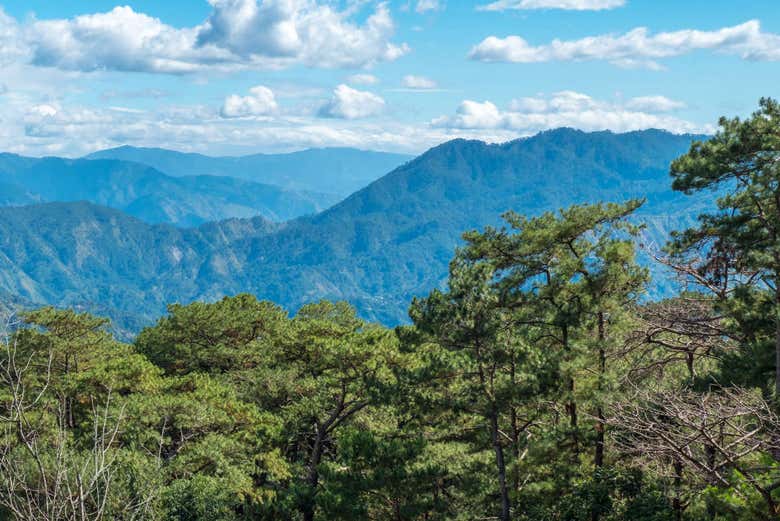 Views of the Cordilleras mountain range from Mines View Park