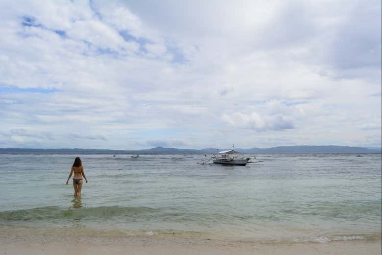 Baignade sur la plage