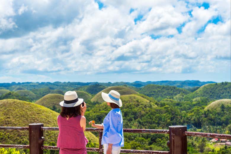 Photo depuis le belvédère des Chocolate Hills