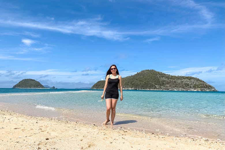 Enjoying a day at the beach