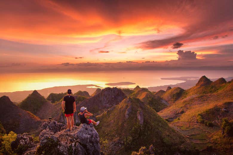 Atardecer en el pico Osmeña 
