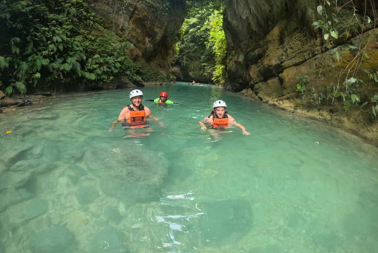 Take a dip in the Kawasan Falls