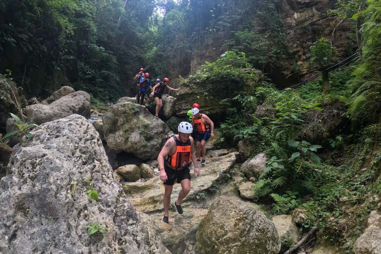 Walk through the Kawasan Falls