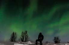 Tour da aurora boreal com raquetes de neve