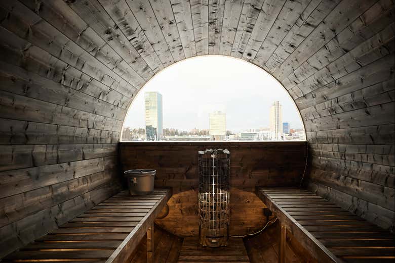 Tendréis hermosas vistas desde la sauna