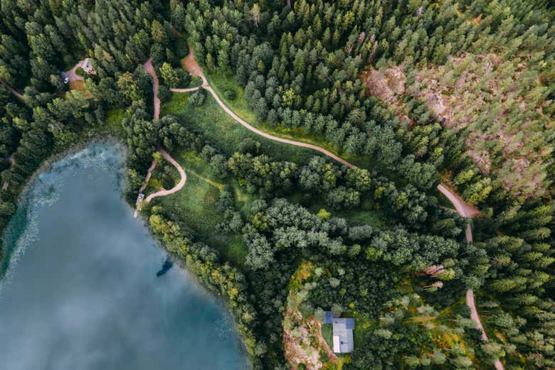 Vista aérea del Parque Nacional Nuuksio