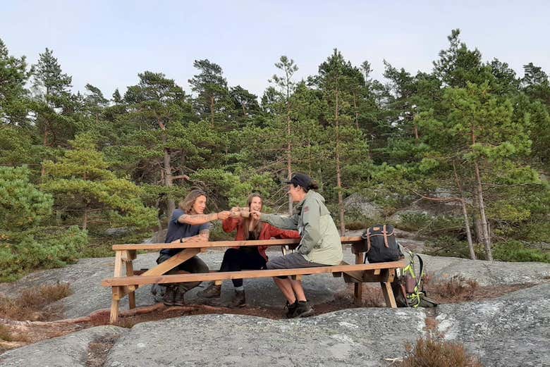 Desfrutando de uma bebida em boa companhia