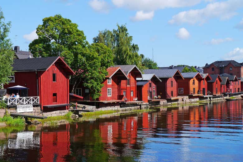 Casas típicas de madera en Porvoo