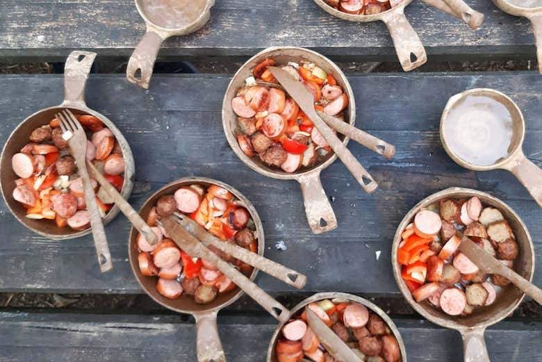 Disfrutando de una comida