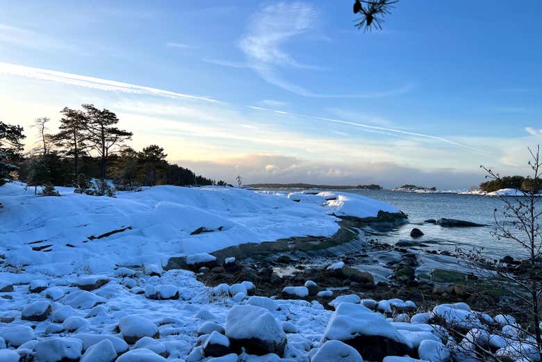 Paisagens invernais de Porkkala