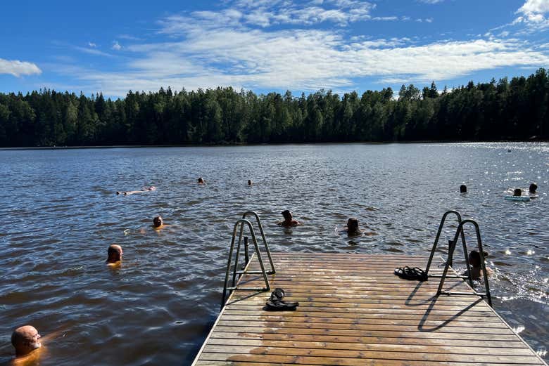 Swimming a Sipoonkorpi lake
