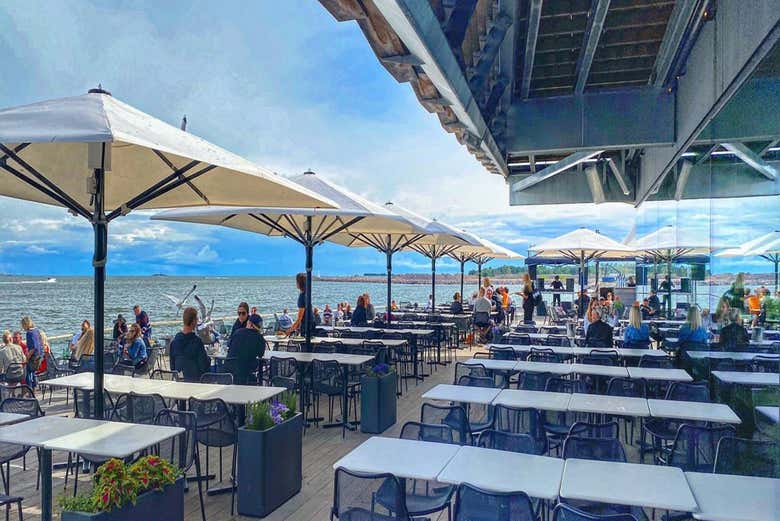 Disfrutad en su espaciosa terraza