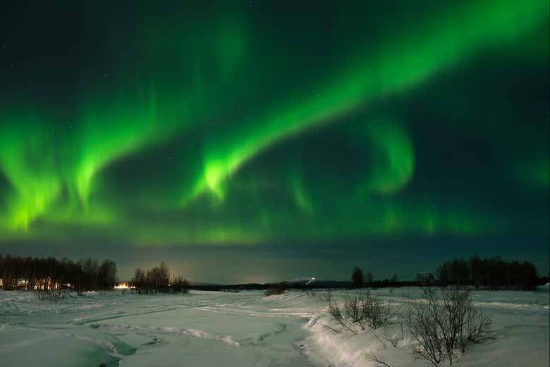 Aurora boreal en Finlandia